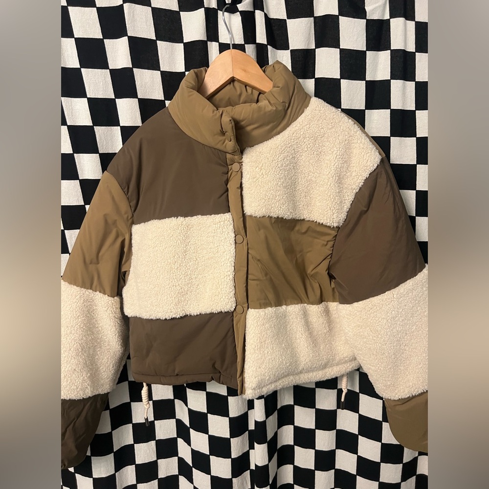 Elodie Colorblock Patchwork Puffer Jacket - image 8